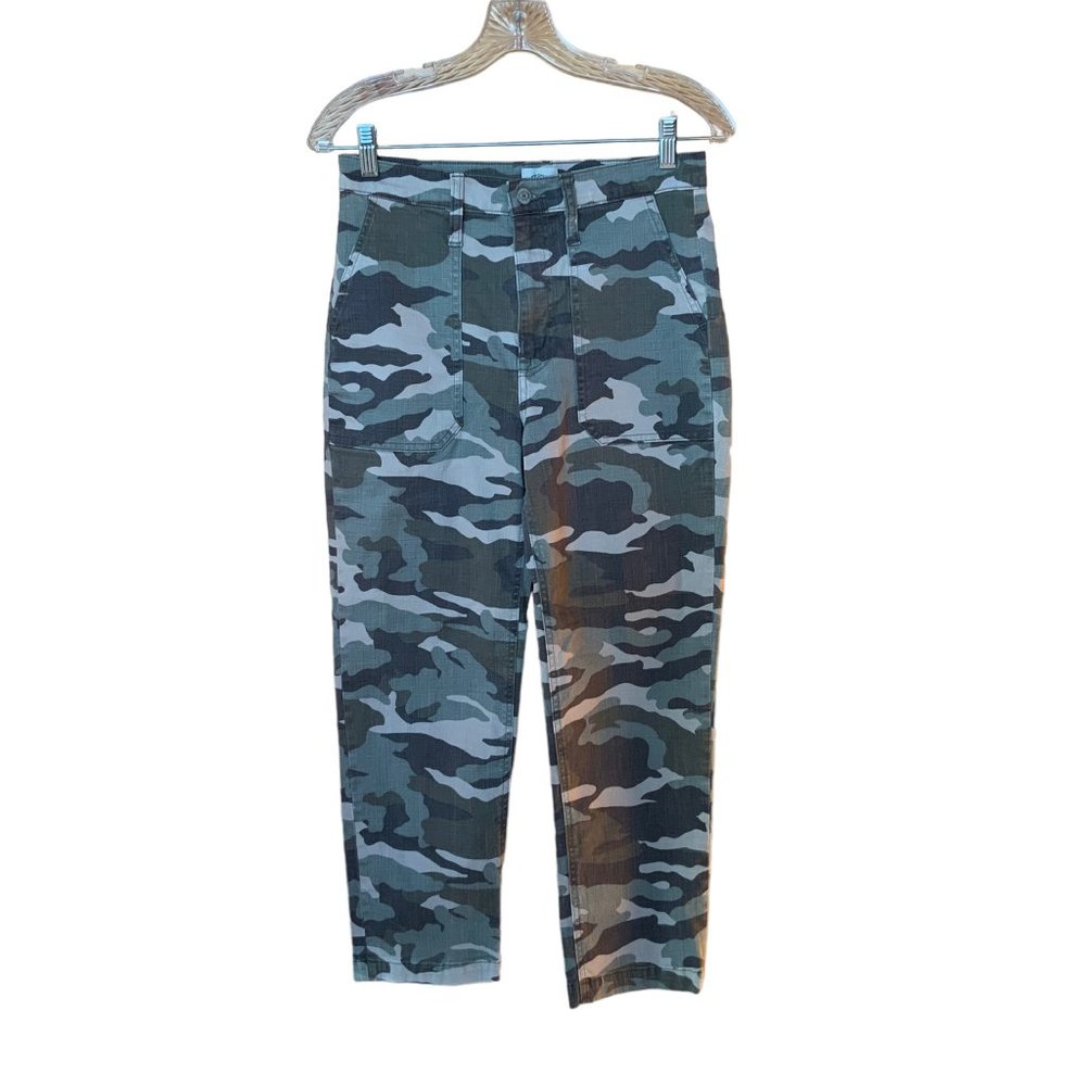 J Crew Straight Leg Crop Pants Camo Style AE301 Size 27